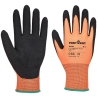 Gant nitrile sablé dextérité niveau 5 jauge 15 Orange/noir – Portwest A335