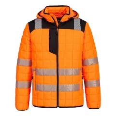 Veste hybride matelassée haute visibilité Insulatex classe 3 Orange/noir – Portwest T165