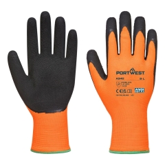 Gant de travail haute visibilité enduit mousse latex Orange/noir – Portwest A340