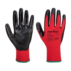Gant nylon enduit nitrile résistance abrasion Flexo Grip Rouge/noir – Portwest A310