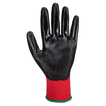 Gant nylon enduit nitrile résistance abrasion Flexo Grip Rouge/noir – Portwest A310