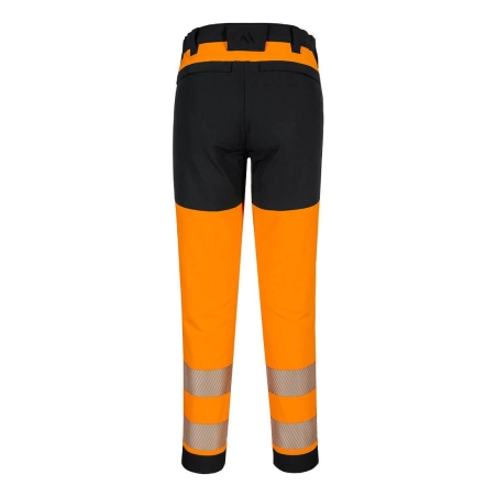Pantalon stretch haute visibilité bandes réfléchissantes PW3 Orange/noir – Portwest T140