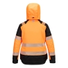 Parka haute visibilité femme grand froid imperméable PW3 Orange/noir – Portwest T162