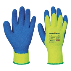 Gant froid enduit latex crêpé doublure acrylique Jaune/bleu – Portwest A145