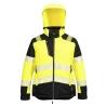 Parka haute visibilité femme grand froid imperméable PW3 Jaune/noir – Portwest T162