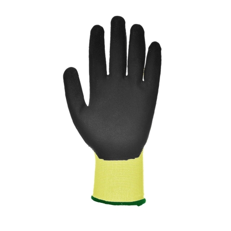 Gant anticoupure niveau D enduit PU haute visibilité Jaune/noir – Portwest A625