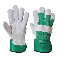 Gant docker cuir haute qualité manutention et construction Vert – Portwest A220