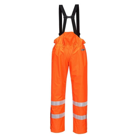 Pantalon de pluie haute visibilité ignifugé antistatique non doublé Orange – Portwest S780