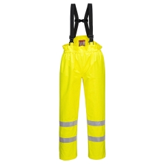 Pantalon de pluie haute visibilité ignifugé antistatique non doublé Jaune – Portwest S780