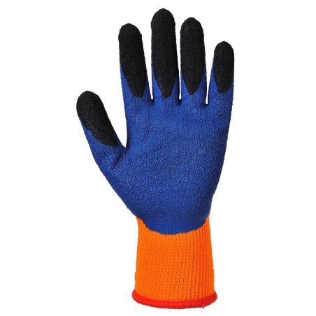 Gant thermique enduit latex bout des doigts renforcé Orange/bleu – Portwest A185