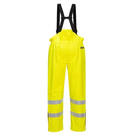 Pantalon de pluie haute visibilité ignifugé antistatique non doublé Jaune – Portwest S780