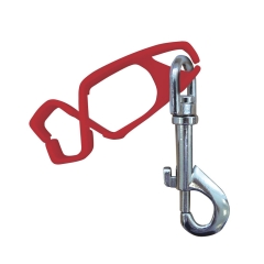 Clip porte-gants à fixer sur passant de ceinture Rouge – Portwest A001, paquet de 40