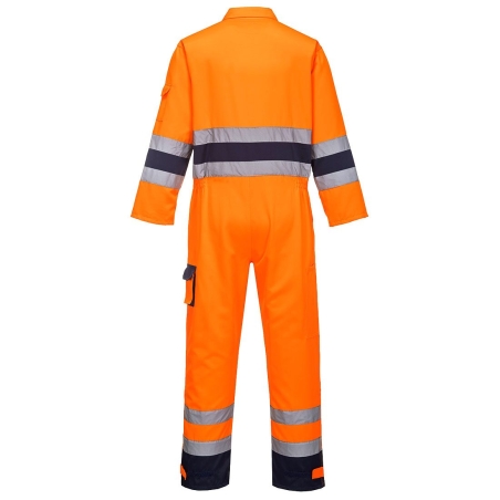 Combinaison haute visibilité classe 3 genouillères Orange/marine – Portwest TX55