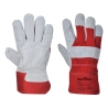 Gant docker cuir haute qualité manutention et construction Rouge – Portwest A220