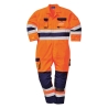 Combinaison haute visibilité classe 3 genouillères Orange/marine – Portwest TX55