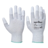 Gant antistatique bout de doigts enduit PU nylon carbone Gris – Portwest A198