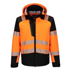 Veste de pluie haute visibilité imperméable 3 couches classe 2 Orange/noir – Portwest T166