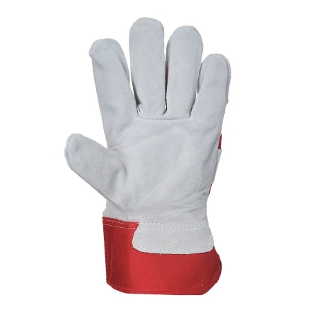 Gant docker cuir haute qualité manutention et construction Rouge – Portwest A220