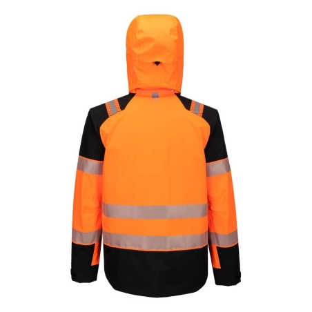 Veste de pluie haute visibilité imperméable 3 couches classe 2 Orange/noir – Portwest T166