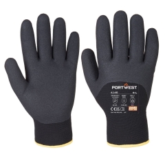 Gant hiver grand froid doublure double trempage nitrile Noir – Portwest A146