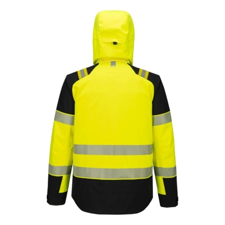 Veste de pluie haute visibilité imperméable 3 couches classe 2 Jaune/noir – Portwest T166