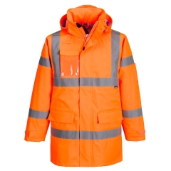 Veste de pluie haute visibilité 3 couches classe 3 Orange – Portwest S599