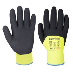 Gant hiver grand froid doublure double trempage nitrile Jaune – Portwest A146
