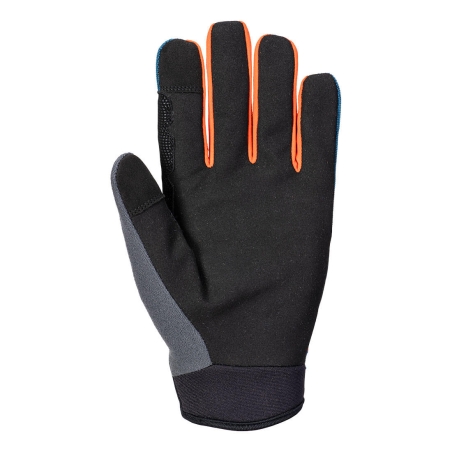 Gant anti-coupure niveau B paume cuir synthétique bande réfléchissante Bleu metro – Portwest A774