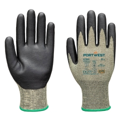 Gant arc électrique niveau 1 anti-flamme anti-coupure Vert/noir – Portwest A784