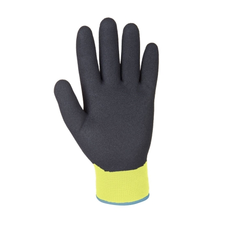 Gant hiver grand froid doublure double trempage nitrile Jaune – Portwest A146