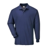Polo manches longues col boutonné coton polyester Marine – Portwest B212
