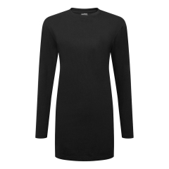 T-shirt femme coton coupe large manches longues Noir – Portwest B194