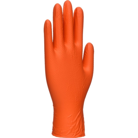 Gant jetable nitrile haute résistance 0.18mm boîte de 100 Orange – Portwest A930
