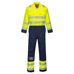 Pantalon de travail haute visibilité Bizflame antistatique ignifugé Jaune/marine – Portwest BIZ7