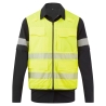 Chemise haute visibilité manches modulables avec gilet détachable Noir/jaune – Portwest BX322