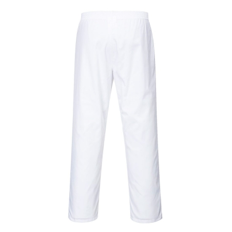 Pantalon de boulanger élastiqué sans poches hygiénique Blanc – Portwest 2208