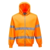 Sweat zippé à capuche haute visibilité classe 3 Orange – Portwest B305