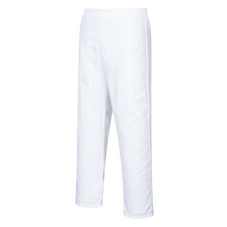 Pantalon de boulanger élastiqué sans poches hygiénique Blanc – Portwest 2208