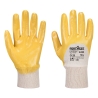 Gant nitrile dos aéré poignet tricot Jaune – Portwest A330, lot de 12 paires