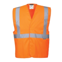 Gilet haute visibilité à bandes et bretelles classe 2 Orange – Portwest C472