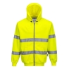 Sweat zippé à capuche haute visibilité classe 3 Jaune – Portwest B305