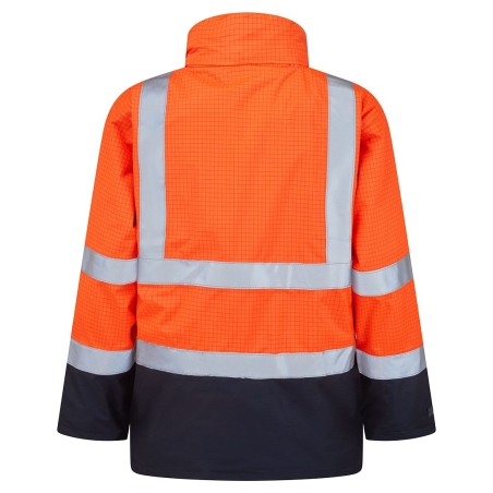 Parka haute visibilité multirisques imperméable ignifugée Orange/marine – Portwest S779