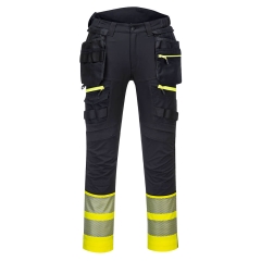 Pantalon poches flottantes haute visibilité classe 1 DX4 Jaune/noir – Portwest DX445