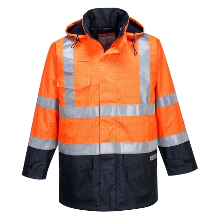 Parka haute visibilité multirisques imperméable ignifugée Orange/marine – Portwest S779