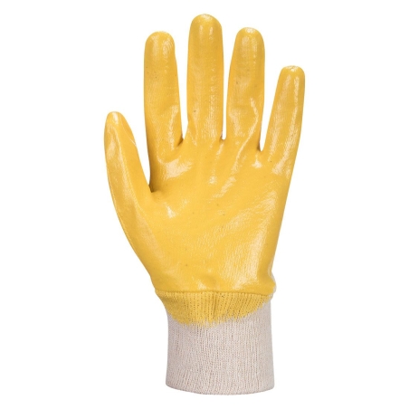 Gant nitrile dos aéré poignet tricot Jaune – Portwest A330, lot de 12 paires