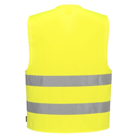 Gilet haute visibilité avec porte-badge double entrée classe 2 Jaune – Portwest C475