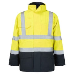 Parka haute visibilité multirisques imperméable ignifugée Jaune/marine – Portwest S779