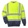 Sweatshirt bicolore haute visibilité classe 3 Jaune/marine – Portwest B306