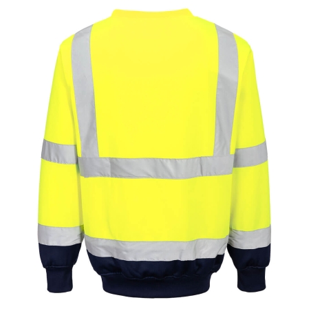 Sweatshirt bicolore haute visibilité classe 3 Jaune/marine – Portwest B306