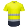 Tee-shirt de travail haute visibilité mesh bicolore Jaune/marine – Portwest C395